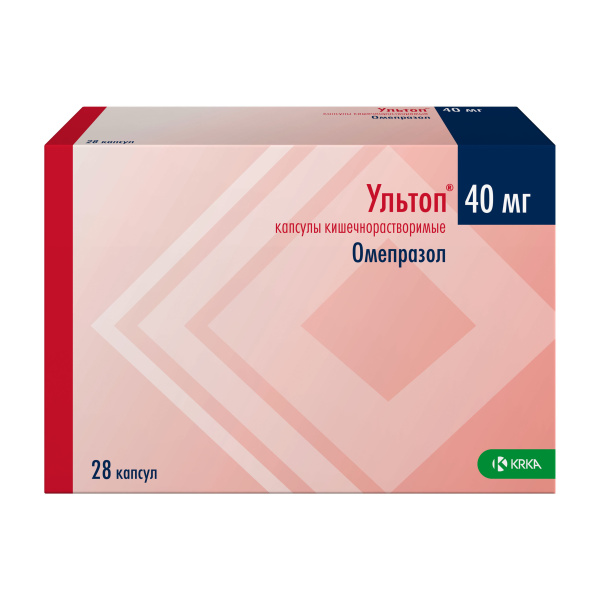 Ультоп капсулы кишечнорастворимые 40мг №28 фото в интернет-аптеке "Фармсервис"