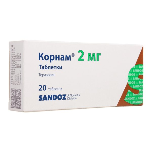 Корнам таблетки 2мг №20 фото в интернет-аптеке "Фармсервис"