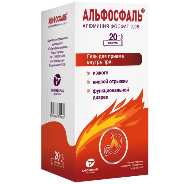 Альфосфаль гель для приёма внутрь 2.08г x 16г №20 фото в интернет-аптеке "Фармсервис" Альфосфаль гель для приёма внутрь 2.08г x 16г №20 фото в интернет-аптеке "Фармсервис"